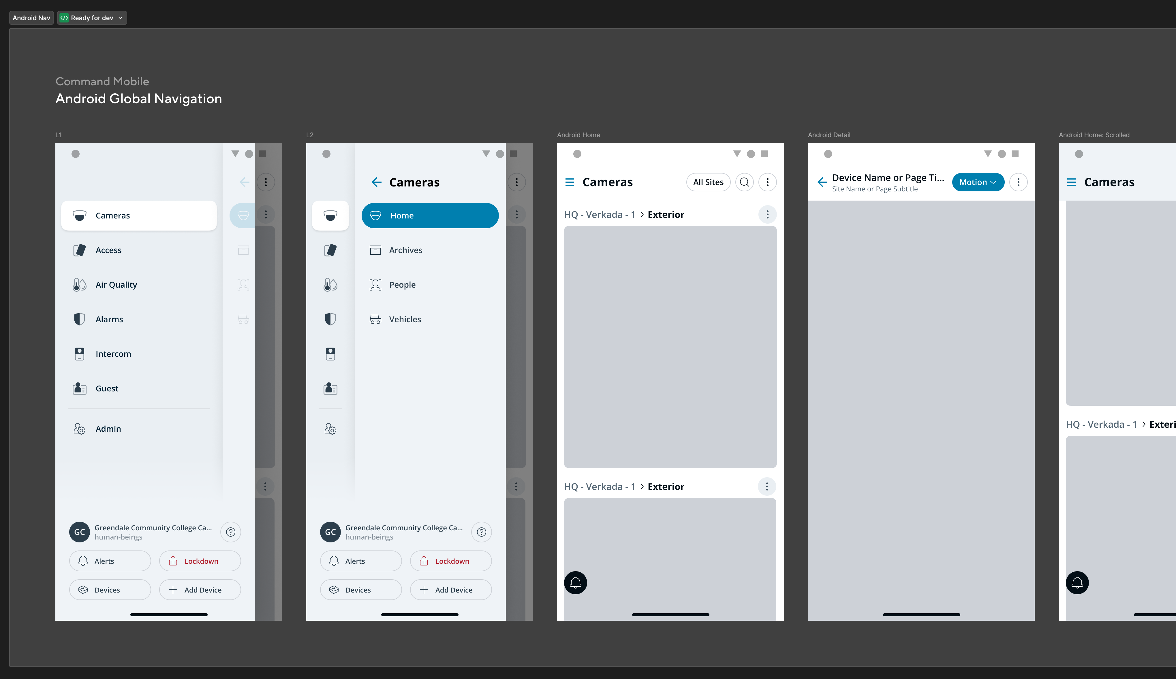 The same navigation system, on Android